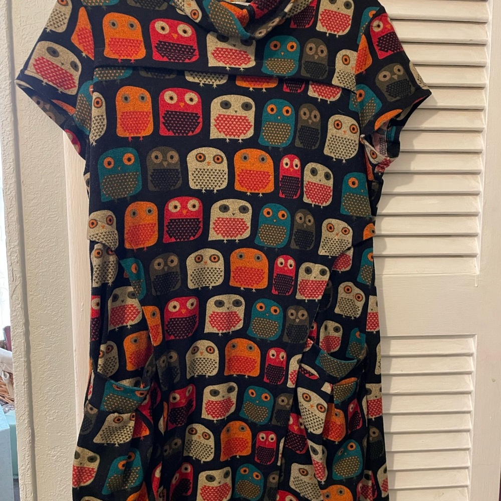 L.A Soul Owl Print Short-Sleeve Dress - Multi XL Junior